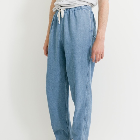 RARE ijji co denim drawstring pants Small